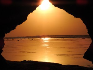 バリ島トーマスビーチの夕陽